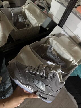 Kids Grey High-Top Sneakers with Cushioned Sole